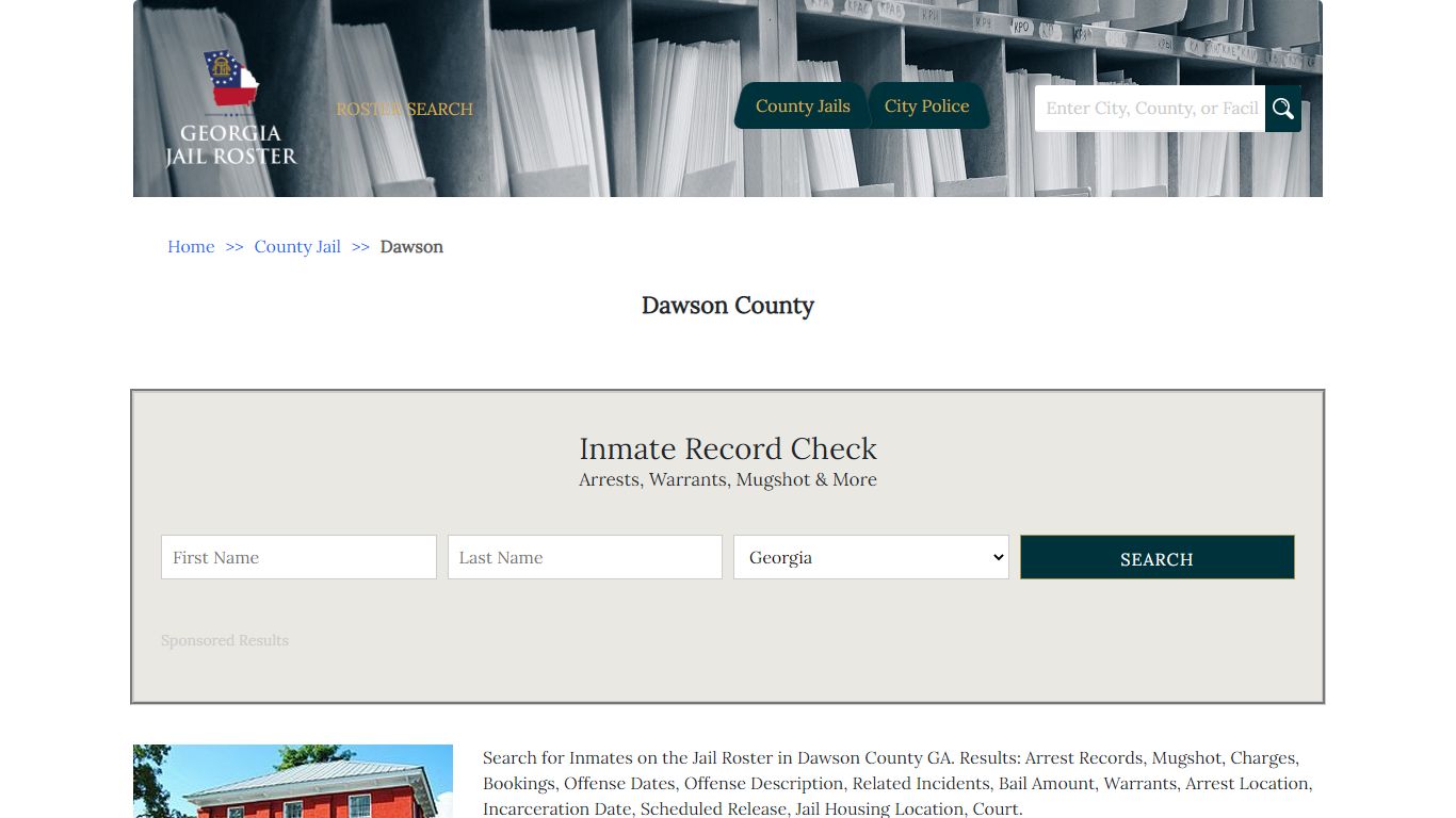 Dawson County - Georgia Jail Inmate Search